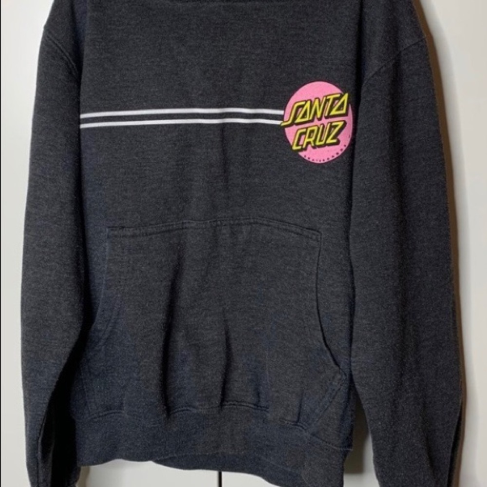 Gray Santa Cruz Skateboards Hoodie